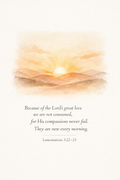 “New Every Morning” – Lamentations 3:22–23 Scripture Card (5 Pack)