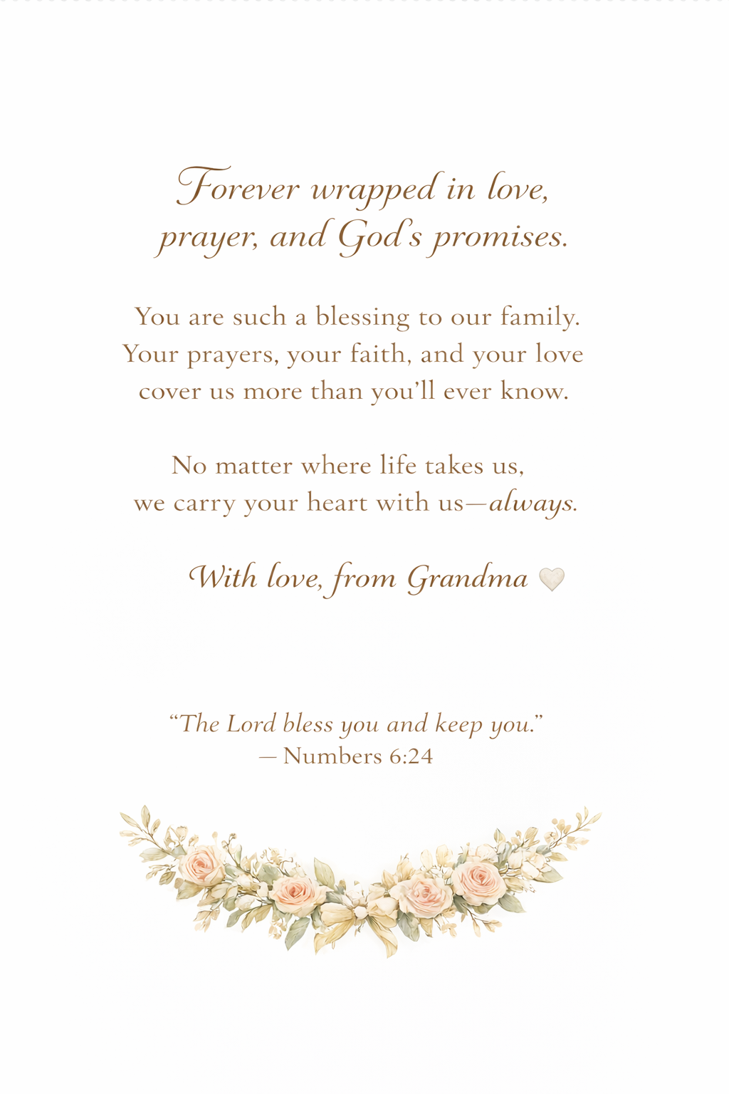 “He Will Never Leave You” – Deuteronomy 31:8 Faith Greeting Card (5 Pack)
