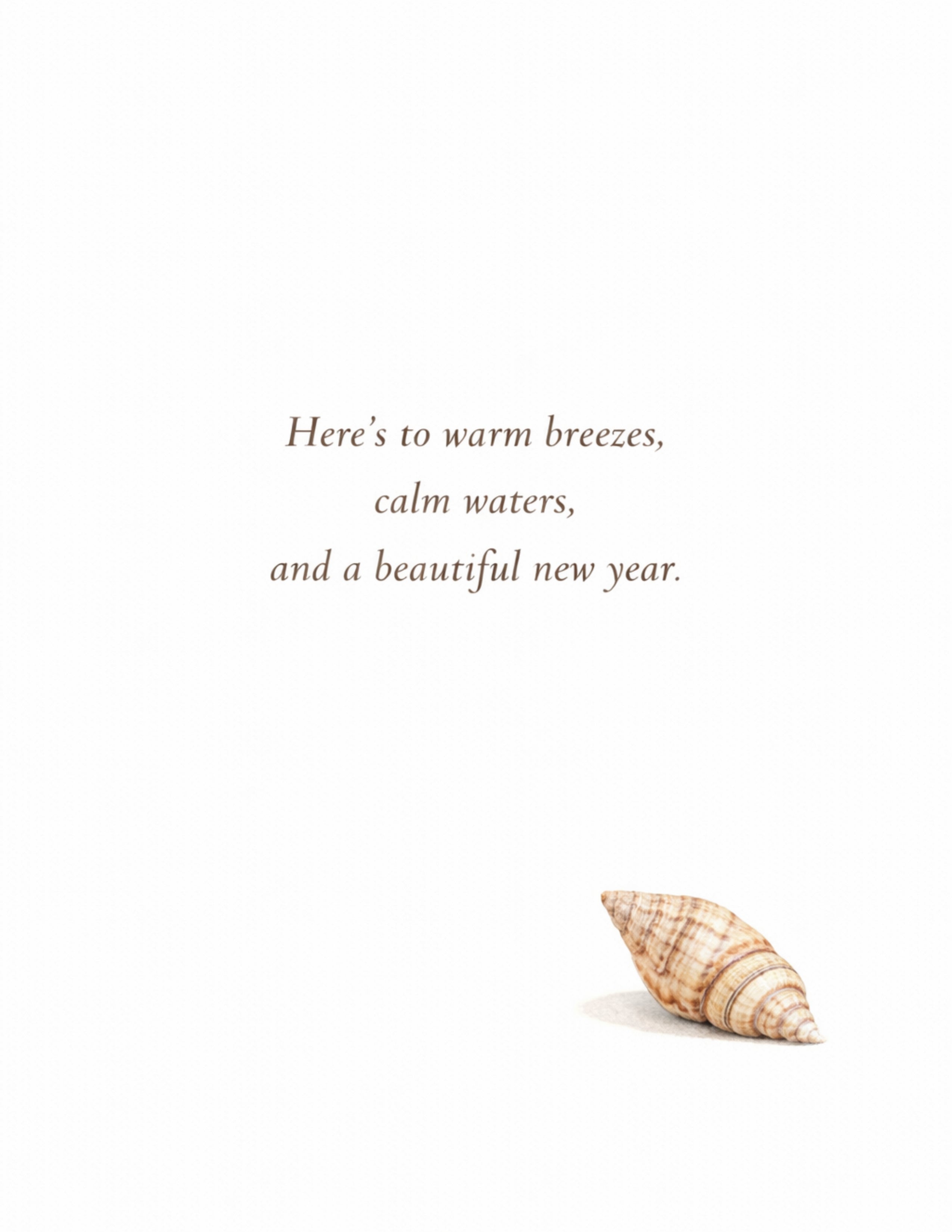 Warm Breezes & New Beginnings – New Year Greeting Cards (5 Pack)